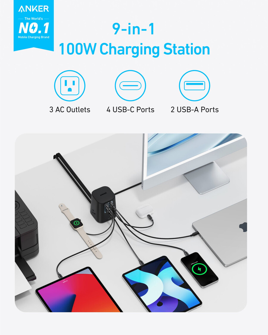 anker-latausasema 9-in-1 100 w