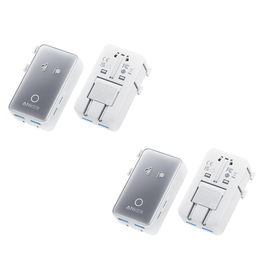 anker nano -matkasovitin 5-in-1 20 w 2 kpl