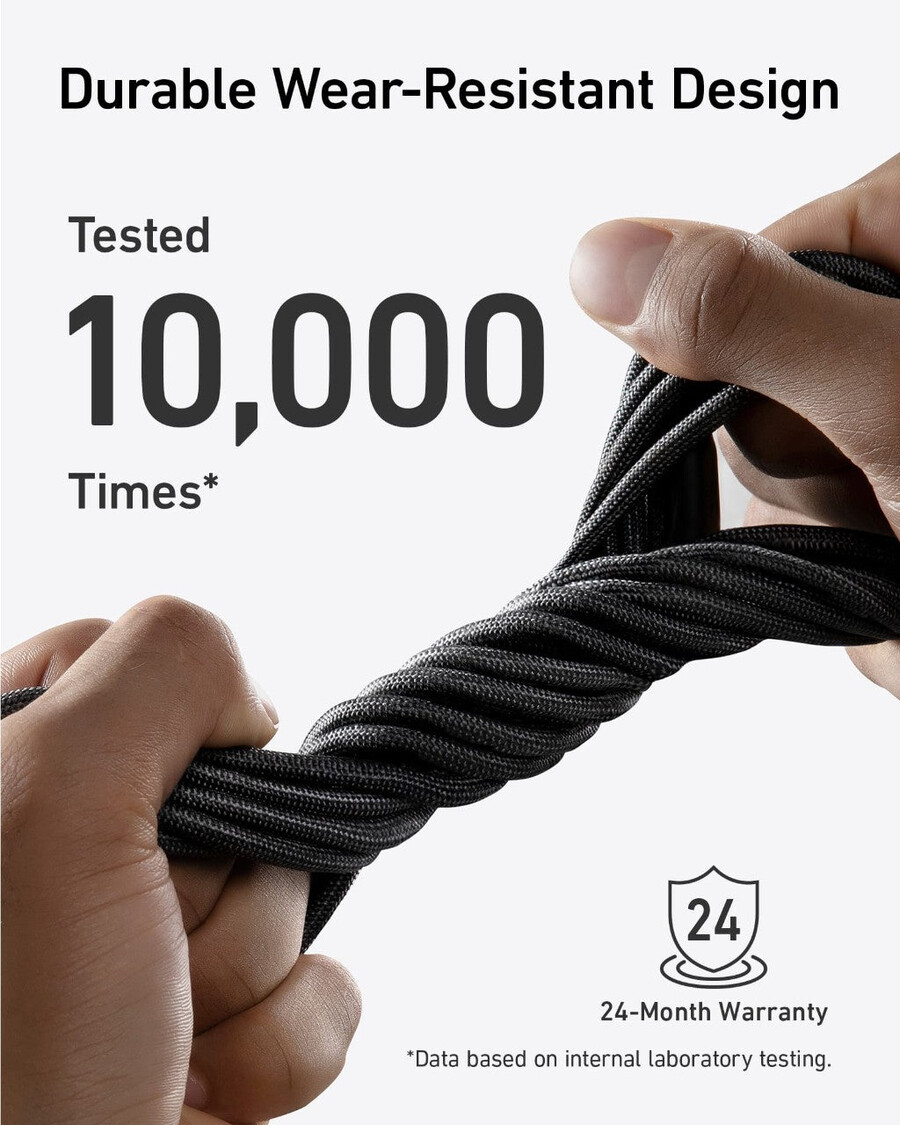 anker 543 usb-c - usb-c -kaapeli biopunottu