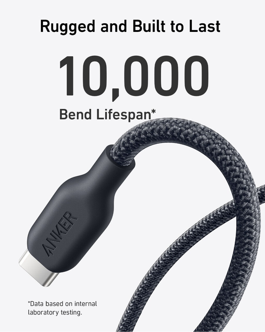 anker 543 usb-c - usb-c -kaapeli biopunottu