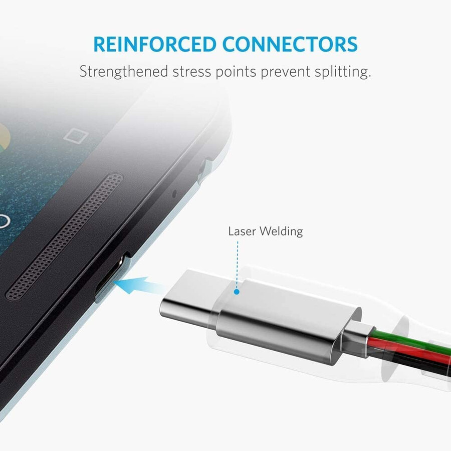 anker powerline usb c - usb 3.0 -kaapeli 3 jalkaa 6 jalkaa