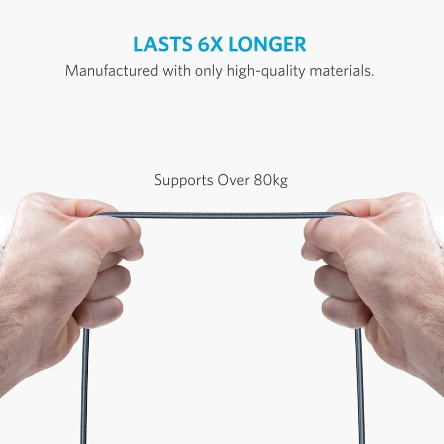 anker powerline usb c - usb 3.0 -kaapeli 3 jalkaa 6 jalkaa