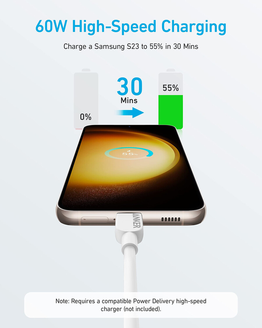 anker 310 usb-c–usb-c-kaapeli 3 jalkaa