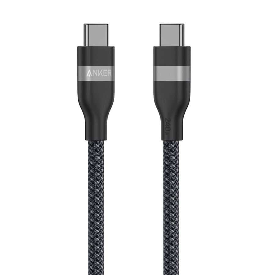 anker usb-c - usb-c -kaapeli 3 jalkaa 6 jalkaa 240 w kierrätetystä punotusta materiaalista