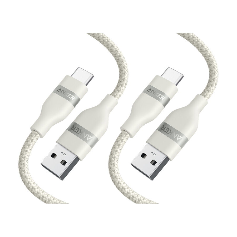 anker usb-a–usb-c-kaapeli 3 jalkaa kierrätetystä materiaalista punottu 2 kpl
