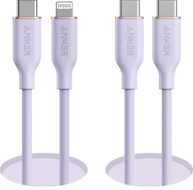 anker 643 usb-c - usb-c -kaapeli flow silikoni