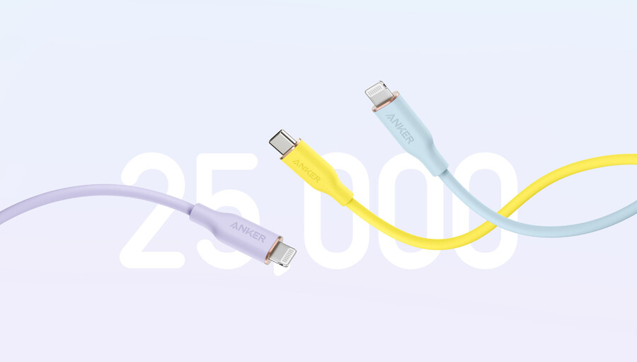 anker 643 usb-c - usb-c -kaapeli flow silikoni