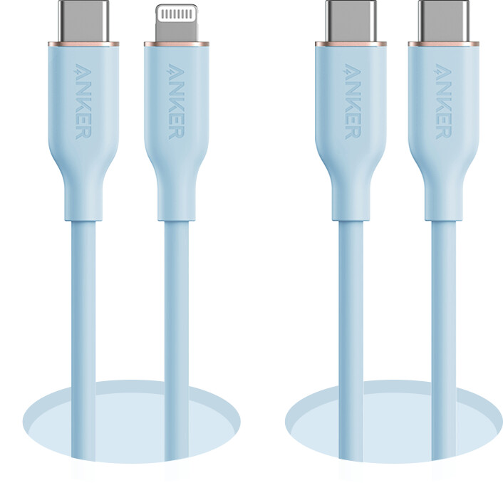 anker 643 usb-c - usb-c -kaapeli flow silikoni