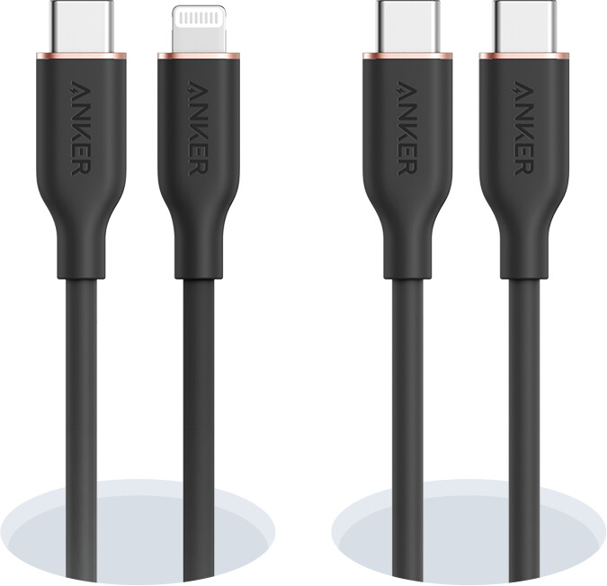 anker 643 usb-c - usb-c -kaapeli flow silikoni