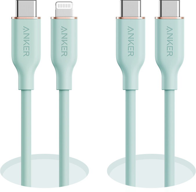 anker 641 usb-c - lightning-kaapeli flow silikoni