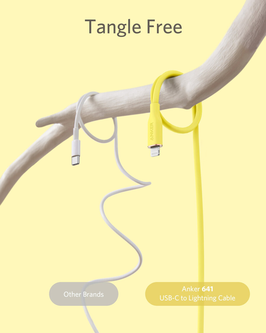 anker 641 usb-c–lightning-kaapeli flow 12 m silikoni