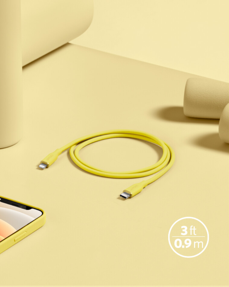 anker 641 usb-c–lightning-kaapeli flow 12 m silikoni