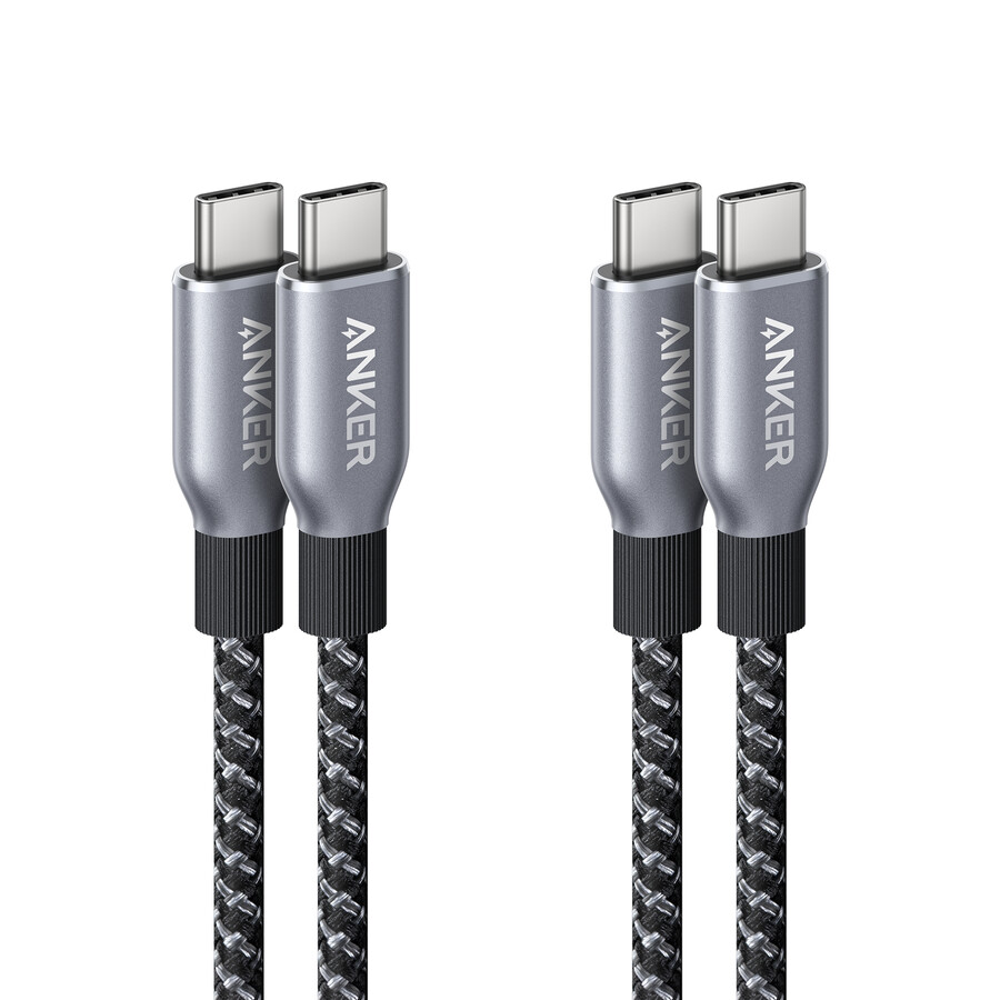 anker prime usb-c - usb-c -kaapeli 240 w kierrätetystä materiaalista punottu 2 kpl