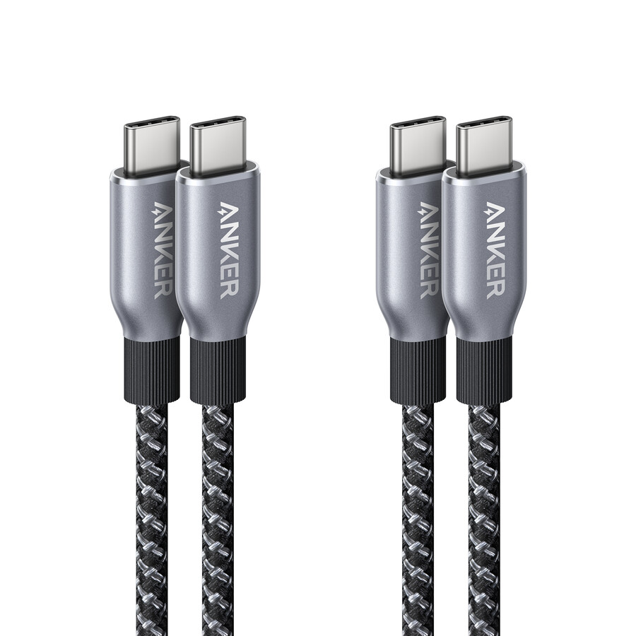 anker prime usb-c - usb-c -kaapeli 240 w kierrätetystä materiaalista punottu 2 kpl