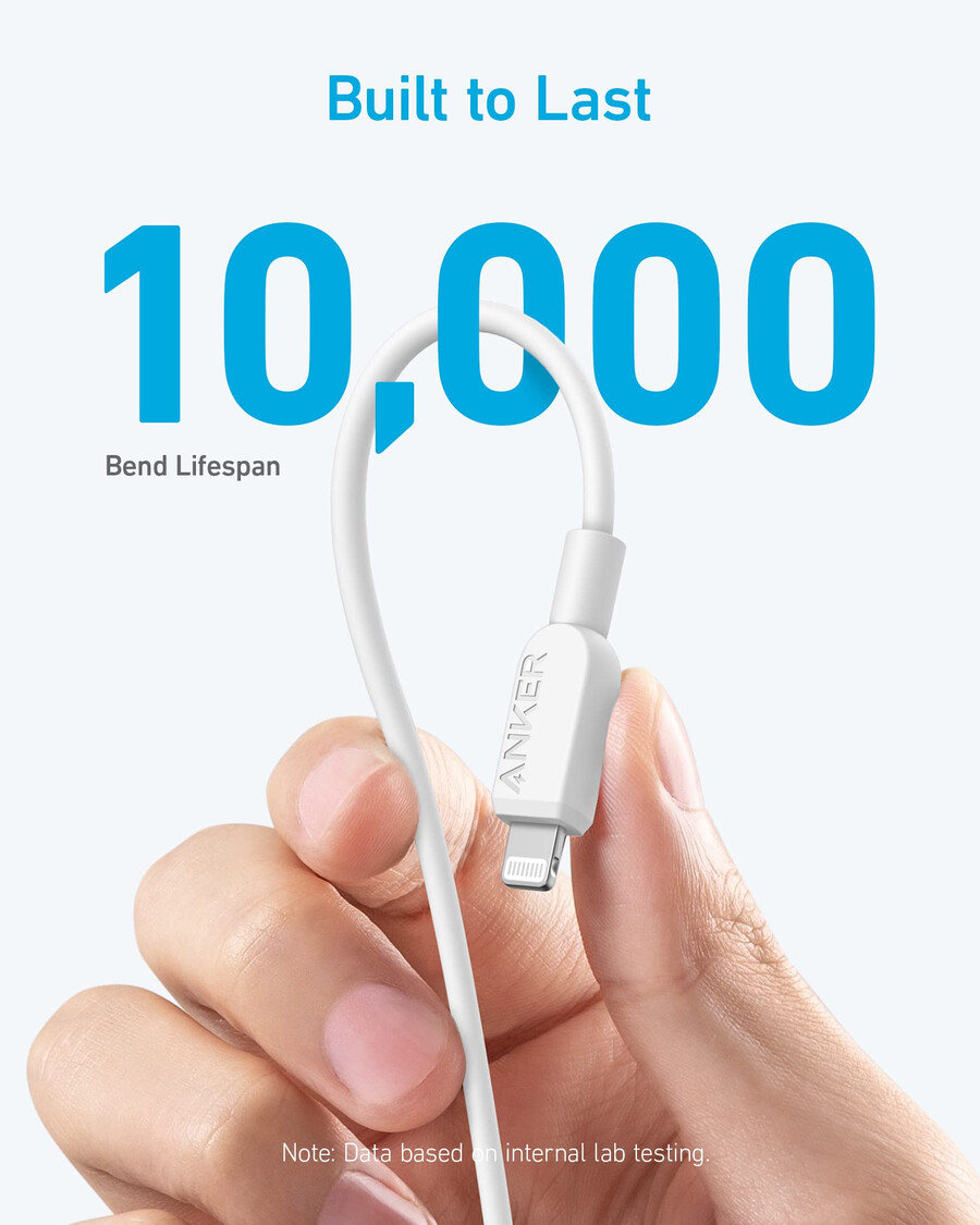 anker 310 usb c - lightning -kaapeli 18 m 2 kpl