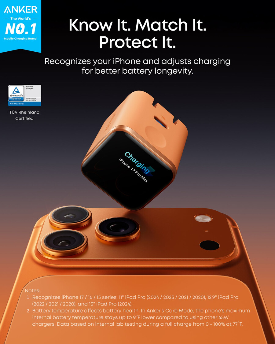 anker pikalaturi iphonelle 45 w usb-c-laturi taitettavalla pistokkeella