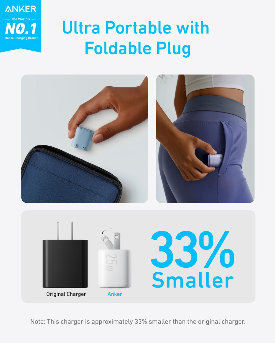 anker-laturi 25 w kompakti