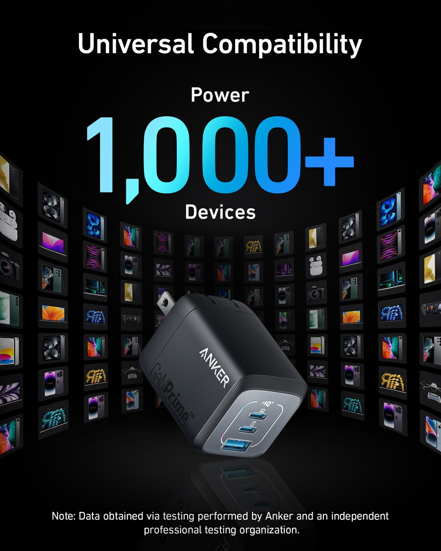 anker prime 67w gan -seinälaturi 3-porttia 2-pakkaus
