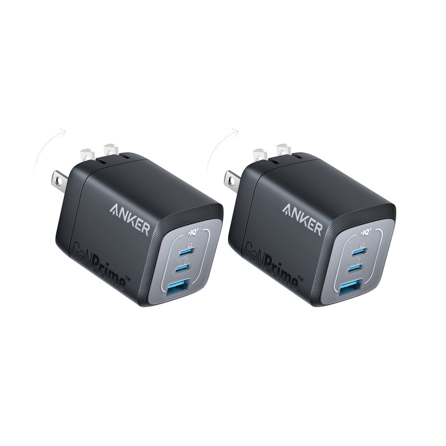 anker prime 67w gan -seinälaturi 3-porttia 2-pakkaus