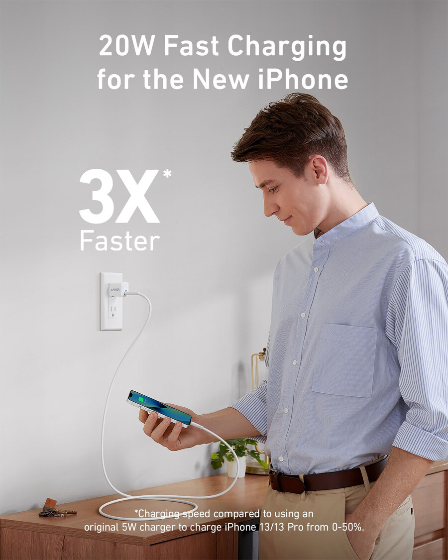 anker 511 -laturi nano usb-c–lightning-kaapelilla