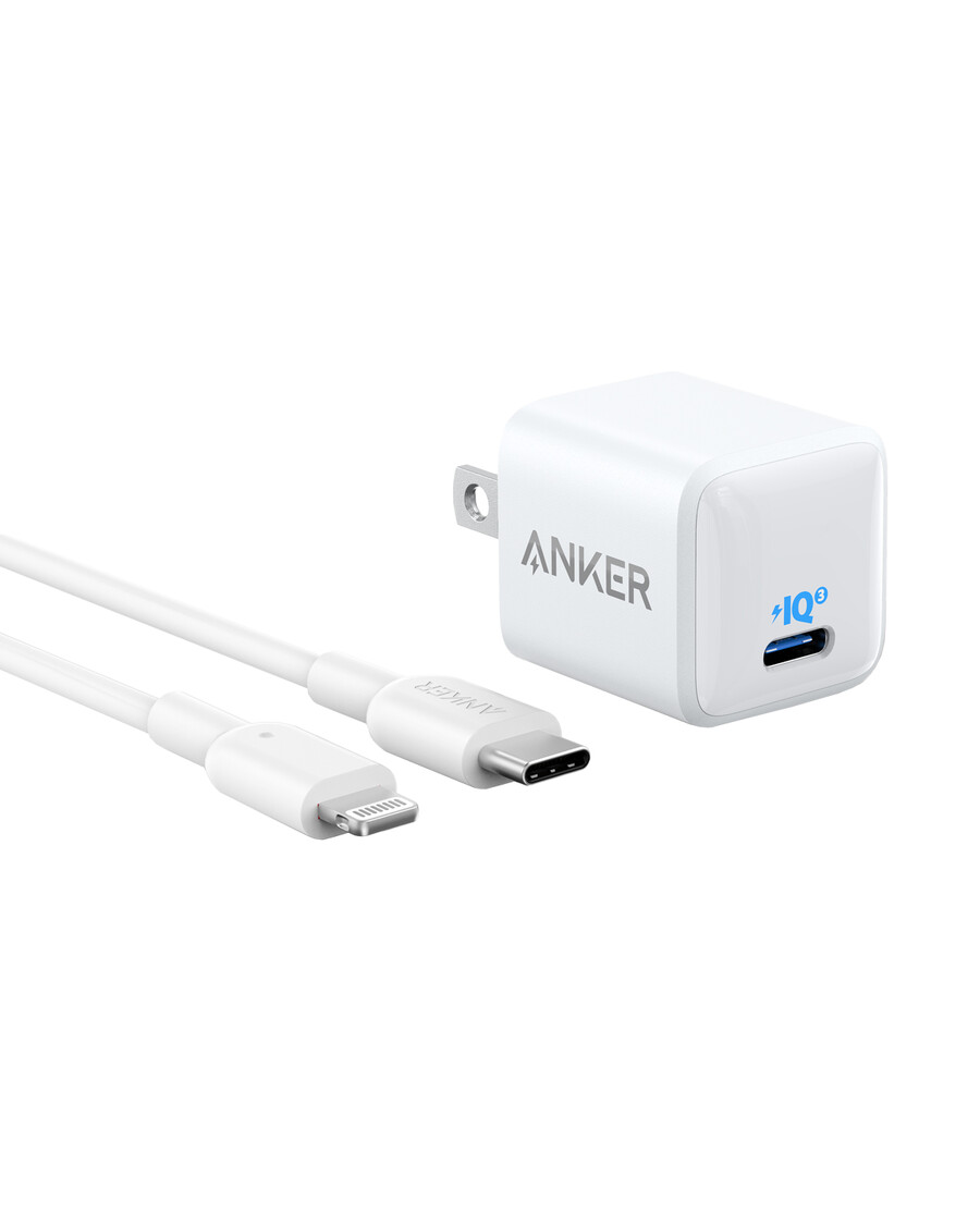 anker 511 -laturi nano usb-c–lightning-kaapelilla