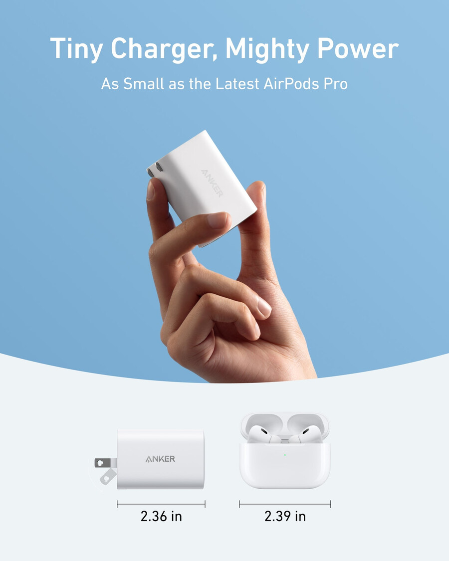 anker nano -laturi 100 w usb-c-kaapelilla