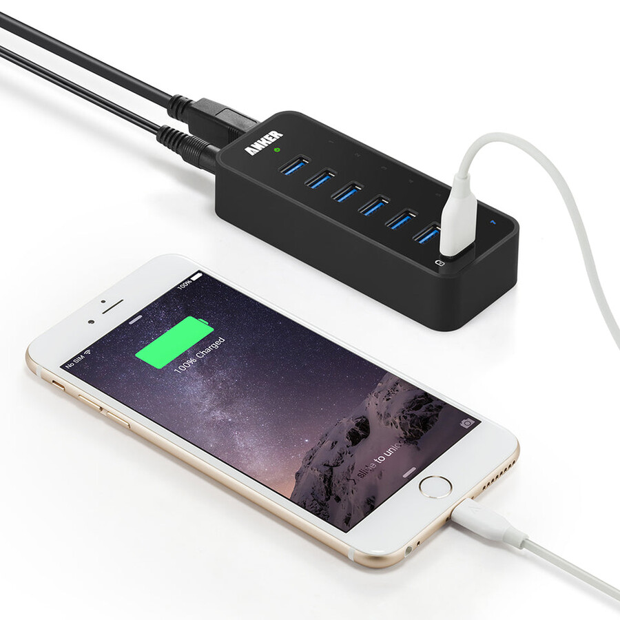 anker 7-porttinen usb 3.0 -keskitin