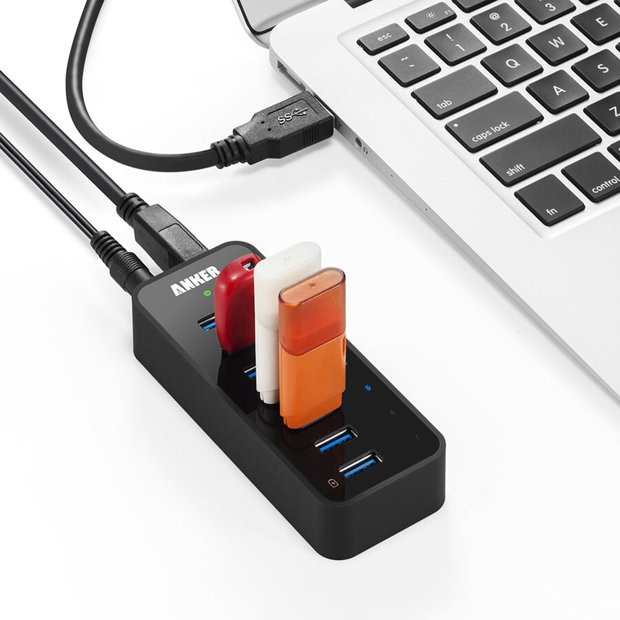 anker 7-porttinen usb 3.0 -keskitin