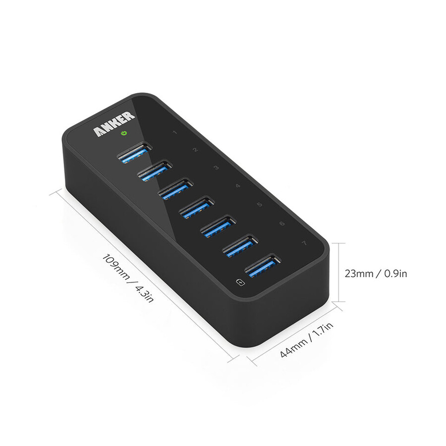 anker 7-porttinen usb 3.0 -keskitin