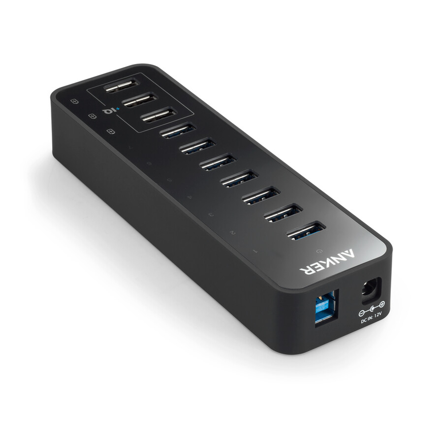 anker 60w 10-porttinen usb 3.0 -datakeskitin