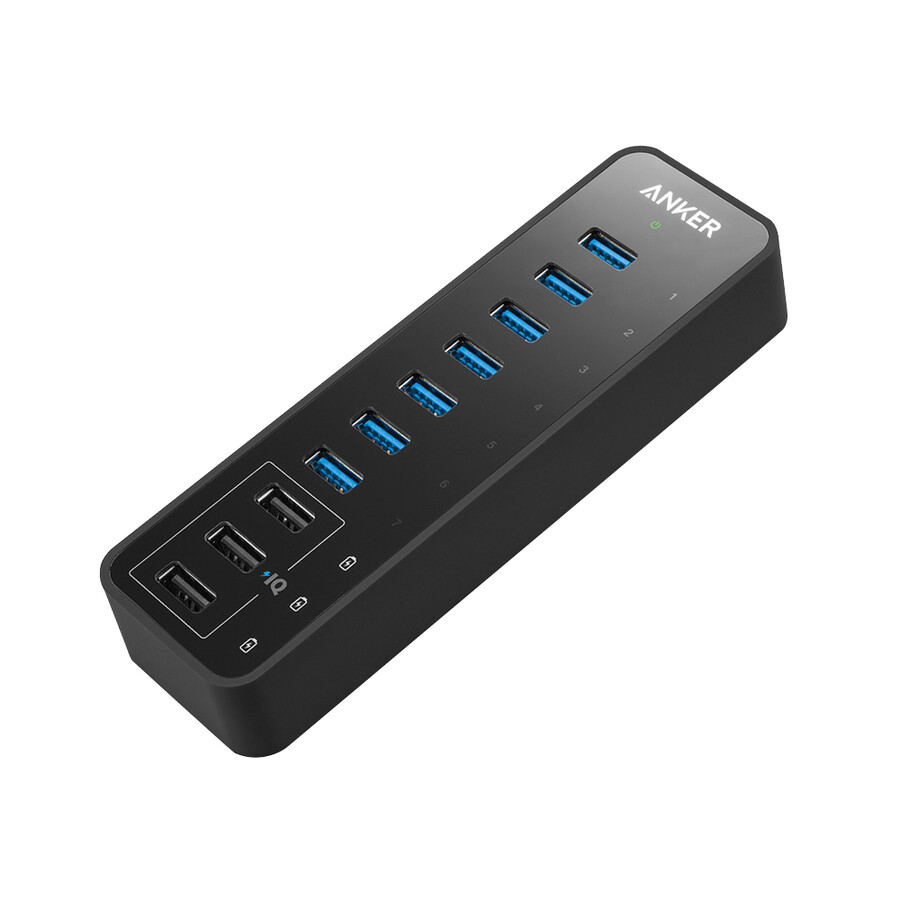 anker 60w 10-porttinen usb 3.0 -datakeskitin