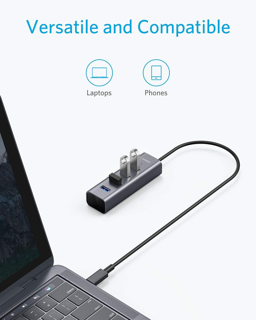 usb-c - 4-porttinen usb 3.0 -keskitin