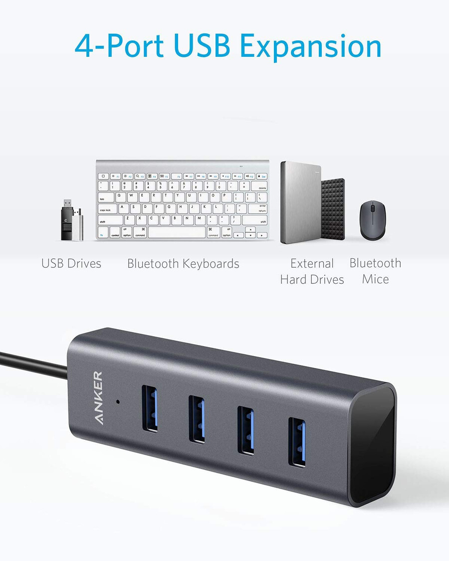 usb-c - 4-porttinen usb 3.0 -keskitin