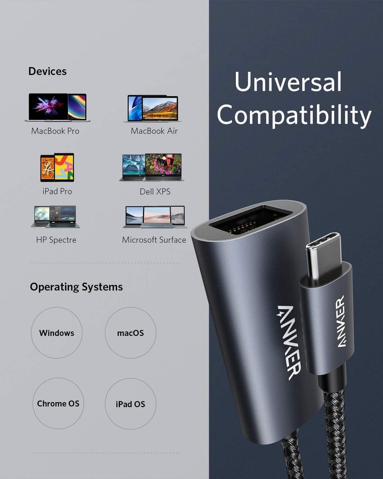 anker powerexpand usb-c - gigabitin ethernet-sovitin