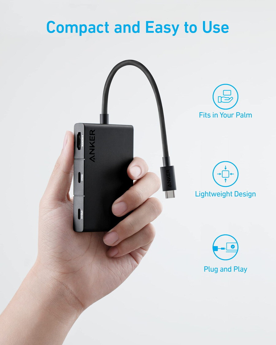 anker 322 usb-c-keskitin 5-in-1