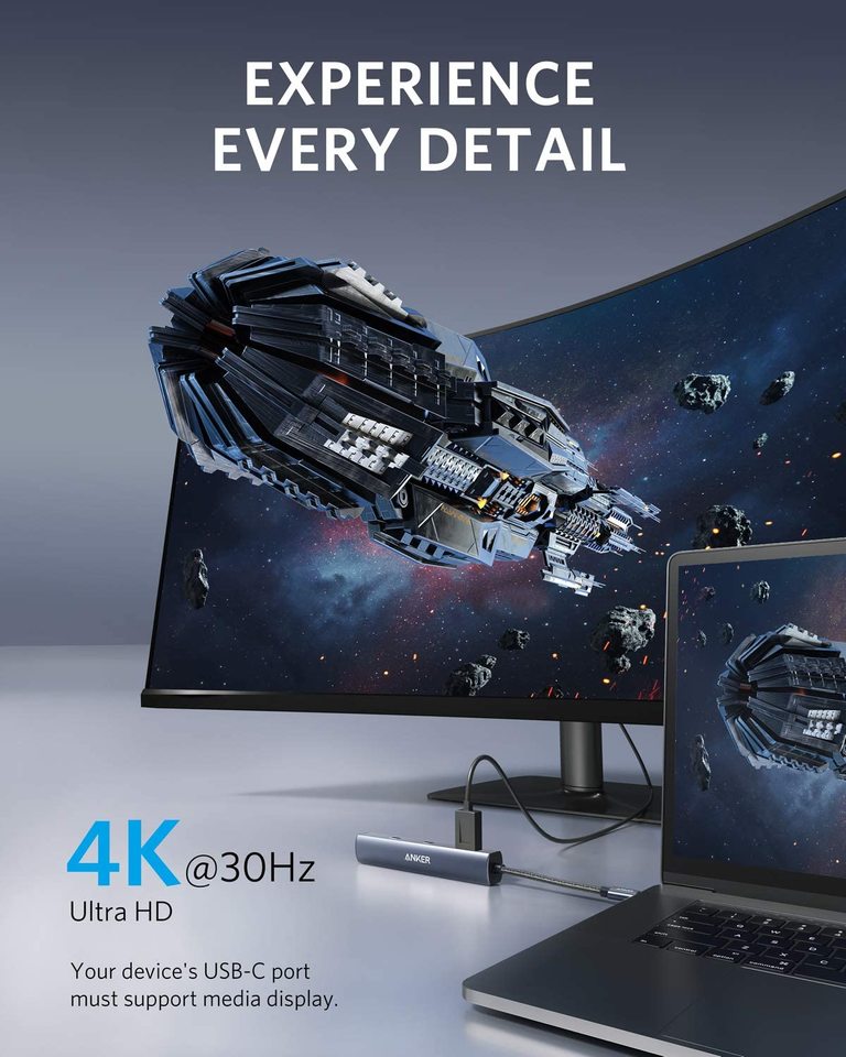 anker 543 usb-c-keskitin 6-in-1 ohut