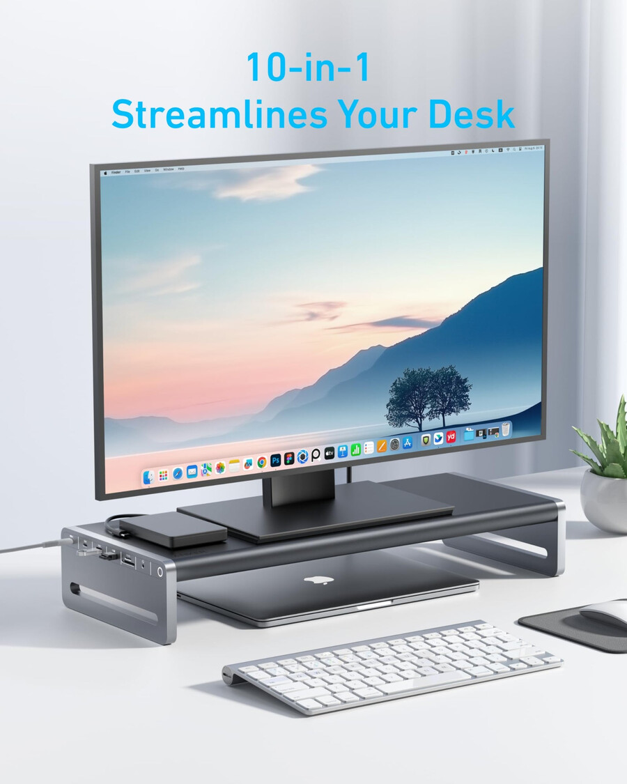 anker usb-c -keskitin 10-in-1 näyttöteline
