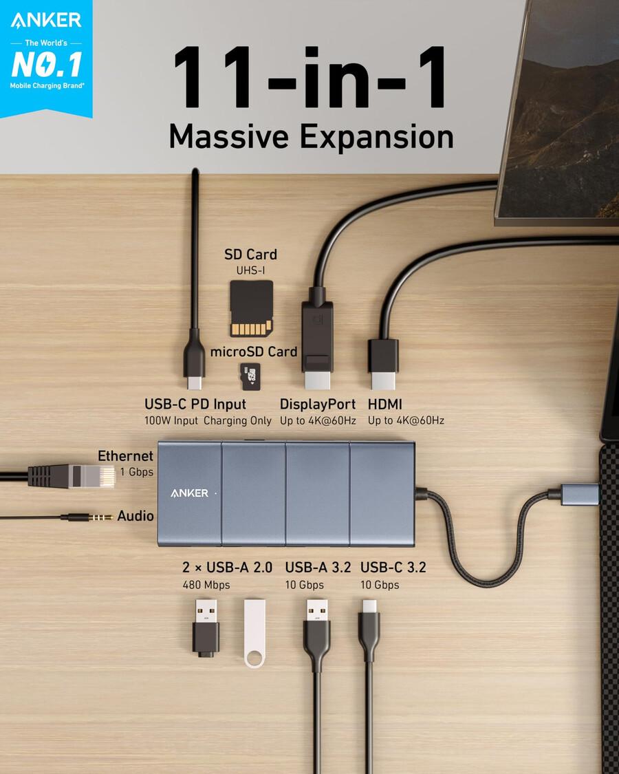 anker 565 usb-c-keskitin 11-in-1