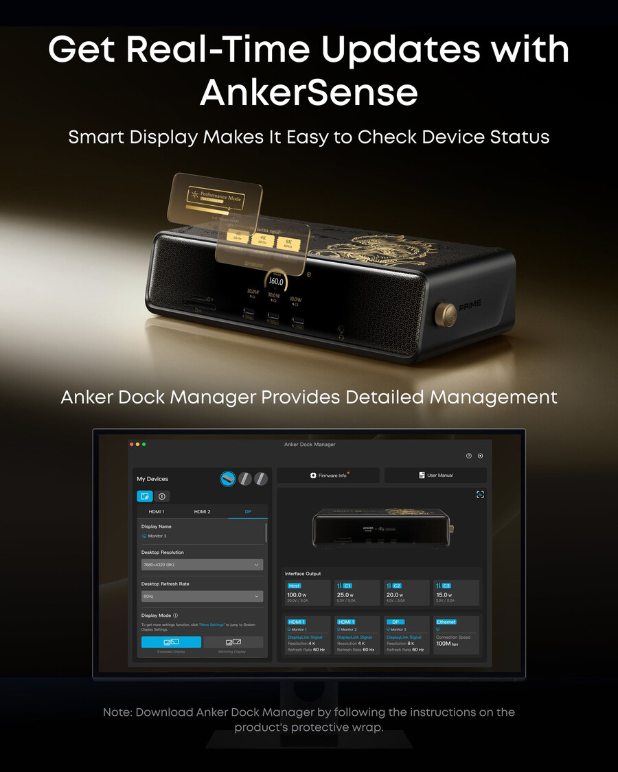 anker × black myth wukong edition anker prime -telakointiasema 14-in-1 kolme näyttöä displaylink ja dl7400