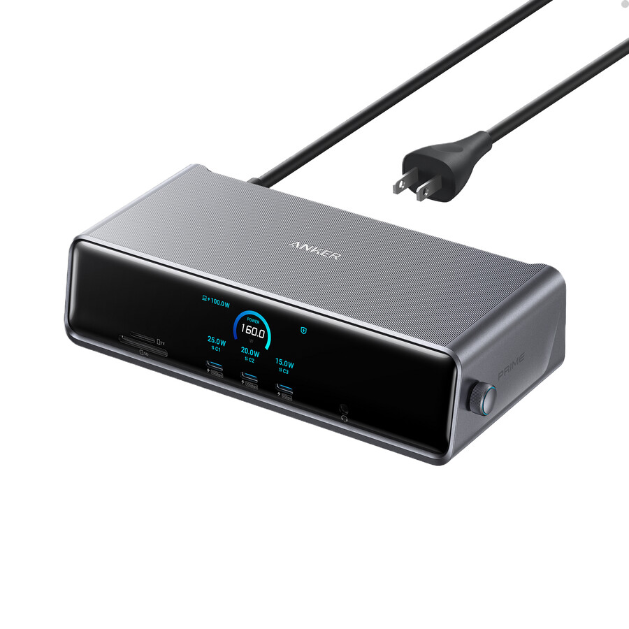 anker prime -telakointiasema dl7400 ja usb-c–usb-c-kaapeli thunderbolt 4 -yhteensopiva