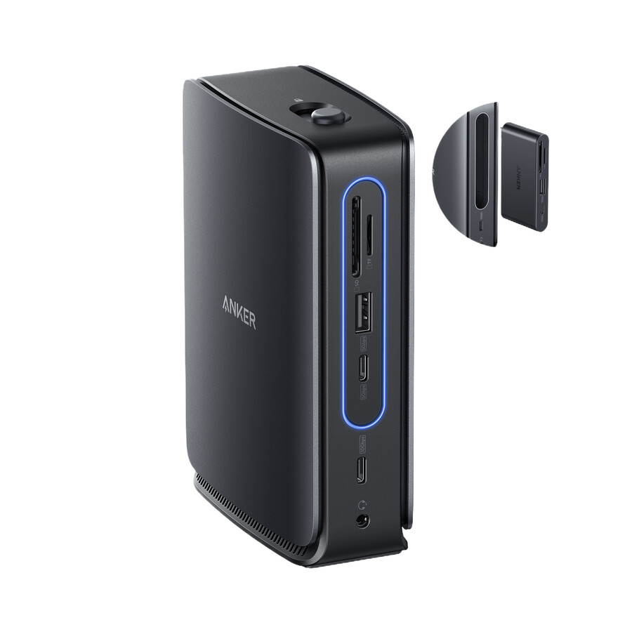 anker nano -telakointiasema 13-in-1 kolmoisnäyttö sisäänrakennettu irrotettava keskitin