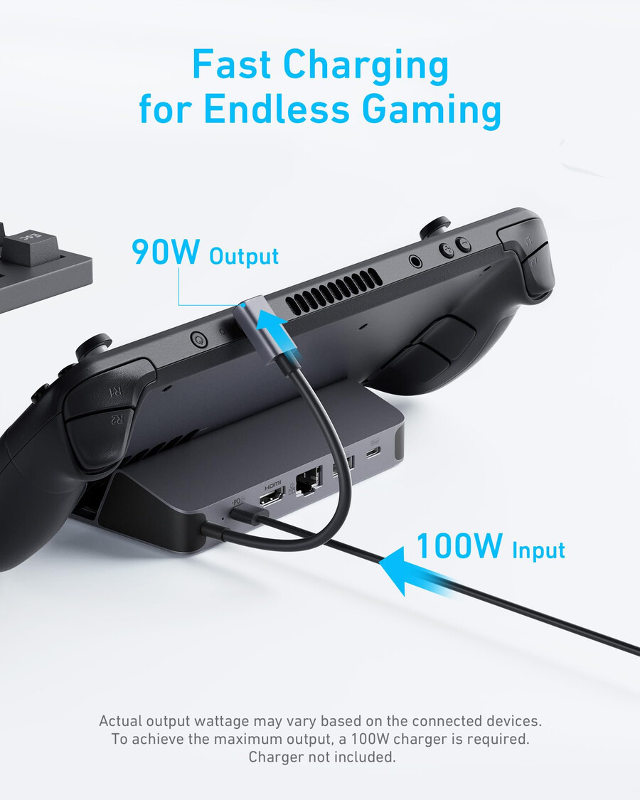 anker usb-c -keskitin 6-in-1 kannettavalle pelikonsolille