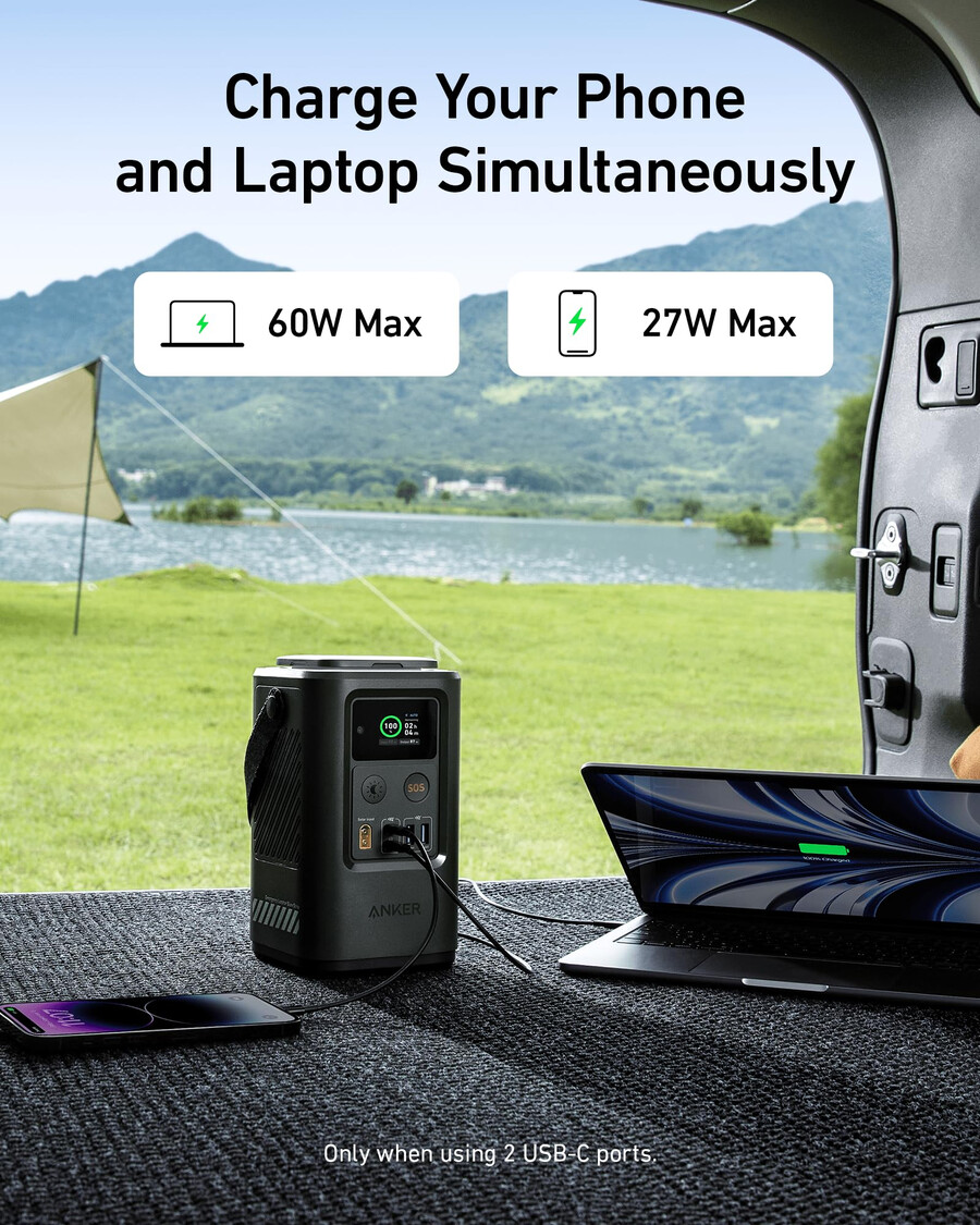 anker 548 -varavirtalähde - huippuluokan varavirtalähde retkeilyyn jossa usb-c ja 60000 mah kapasiteetti
