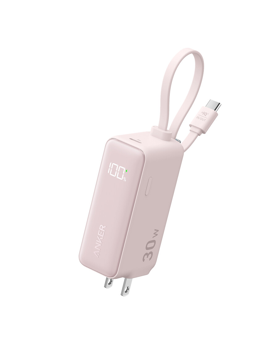 anker-varavirtalähde 30 w 5k fusion sisäänrakennettu usb-c-kaapeli