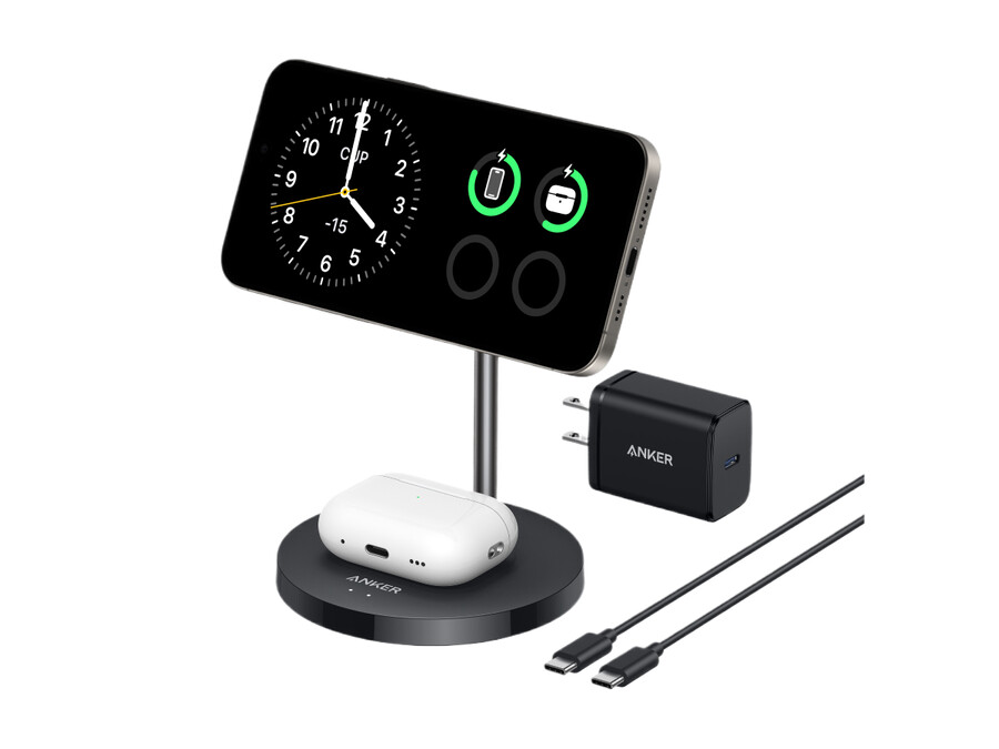 anker maggo langaton laturi 2-in-1 teline 40 wn sovitin mukana