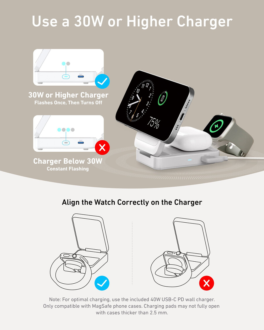anker maggo langaton latausasema taittuva 3-in-1