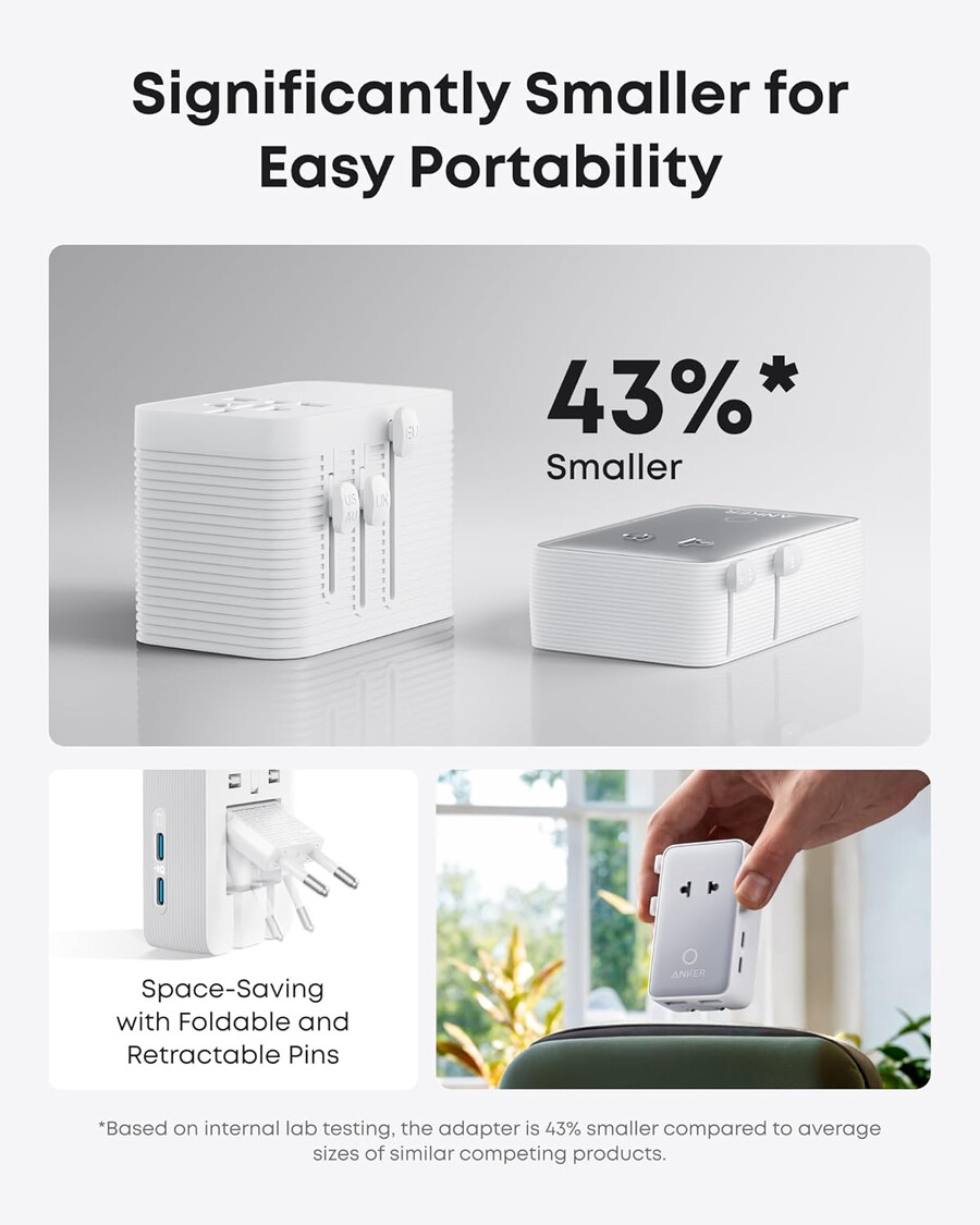 anker maggo langaton latausasema taittuva 3-in-1 ja anker nano -matkasovitin 5-in-1 20 w 1 kpl