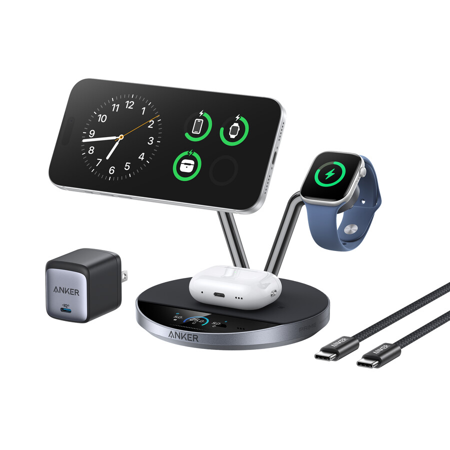anker prime langaton latausasema 3-in-1 maggo aircool telakointiasema