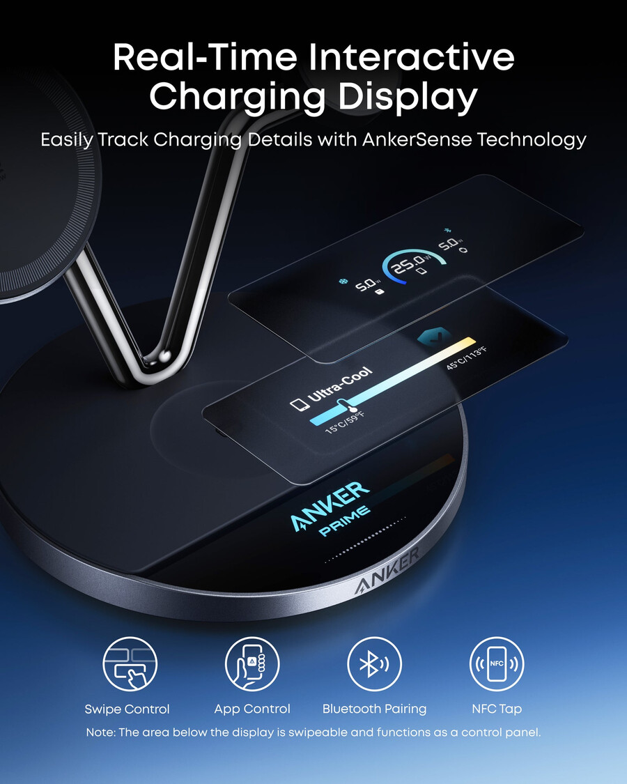 anker prime langaton latausasema 3-in-1 maggo aircool telakointiasema